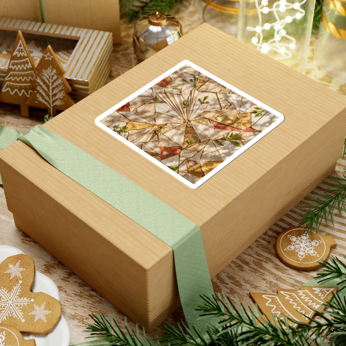 Dappled Paper Fold Sticker - Kintsugi Mono No Aware Art Print