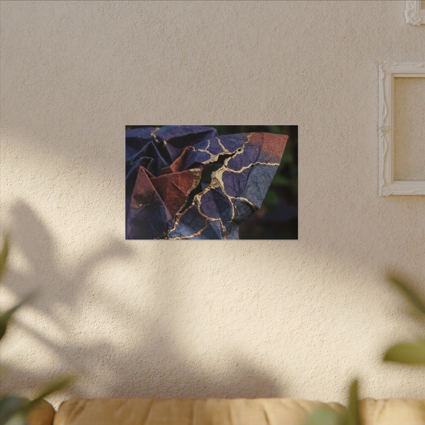 Philosophical Paper Fold Canvas Art - Gold Vein Kintsugi