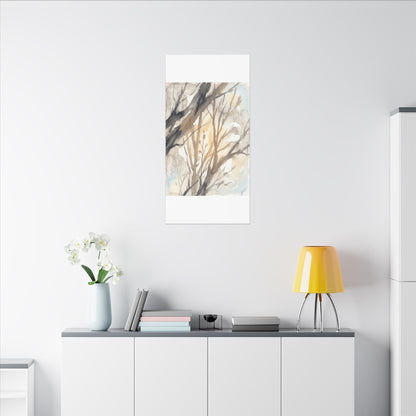 Ma Shadow Play Canvas Art - Japandi Watercolor