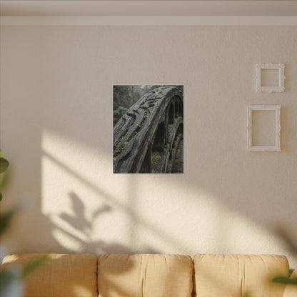 Overcast Wooden Bridge Canvas Art - Japandi Kanso