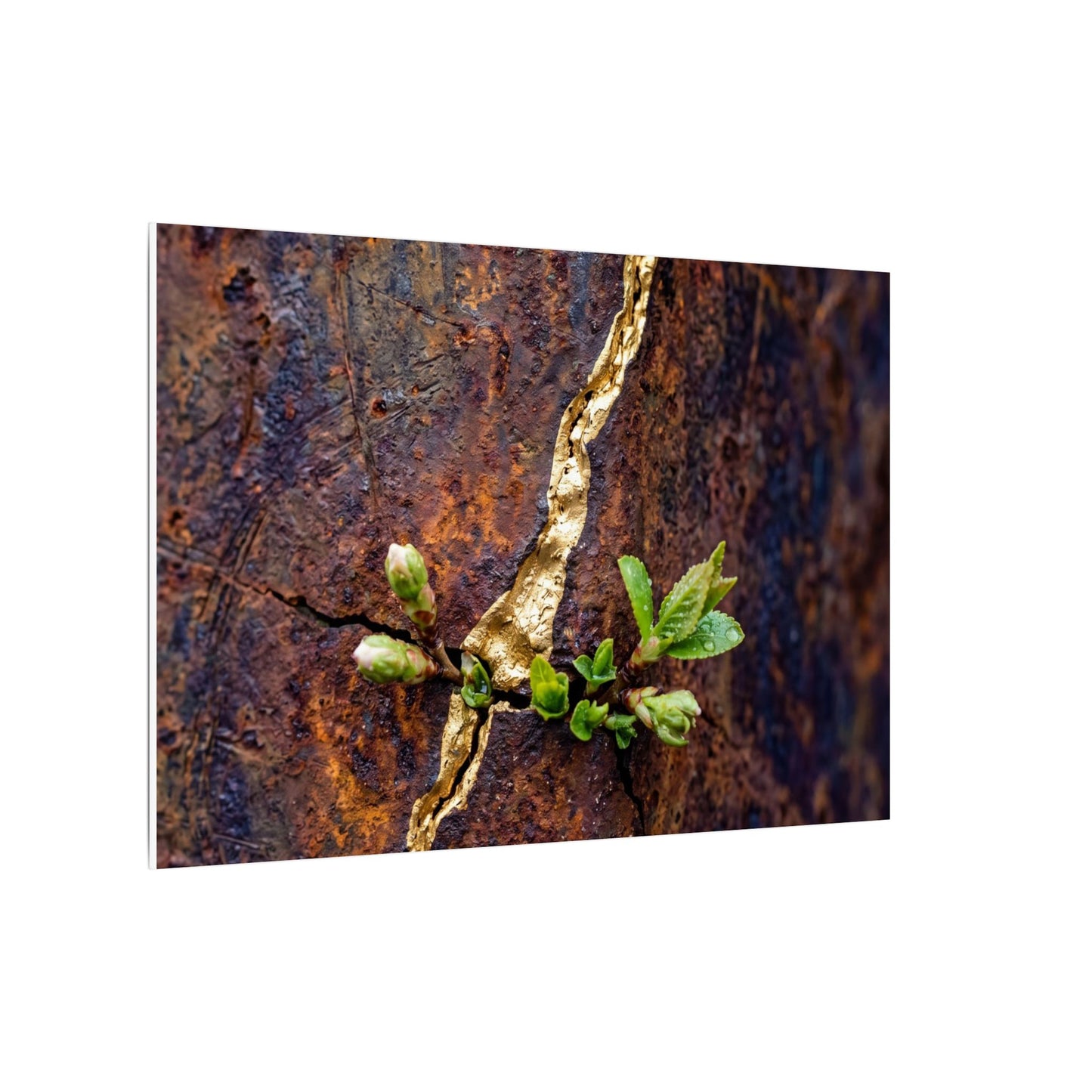 Overcast Rust Patina Canvas Art - Kintsugi Datsuzoku