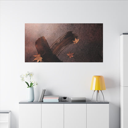 Moody Ink Brushstroke Canvas Art - Moody Minimal Dark Japandi