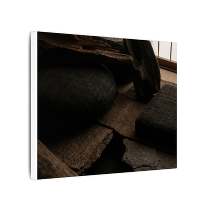 Dark Japandi Shadow Zen Canvas Art