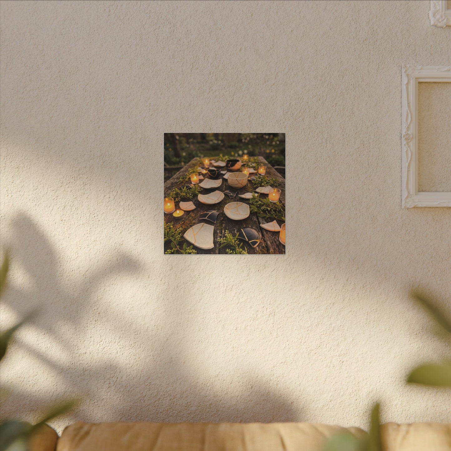 Broken Pottery Spring Canvas Art | Kintsugi Beautiful Design