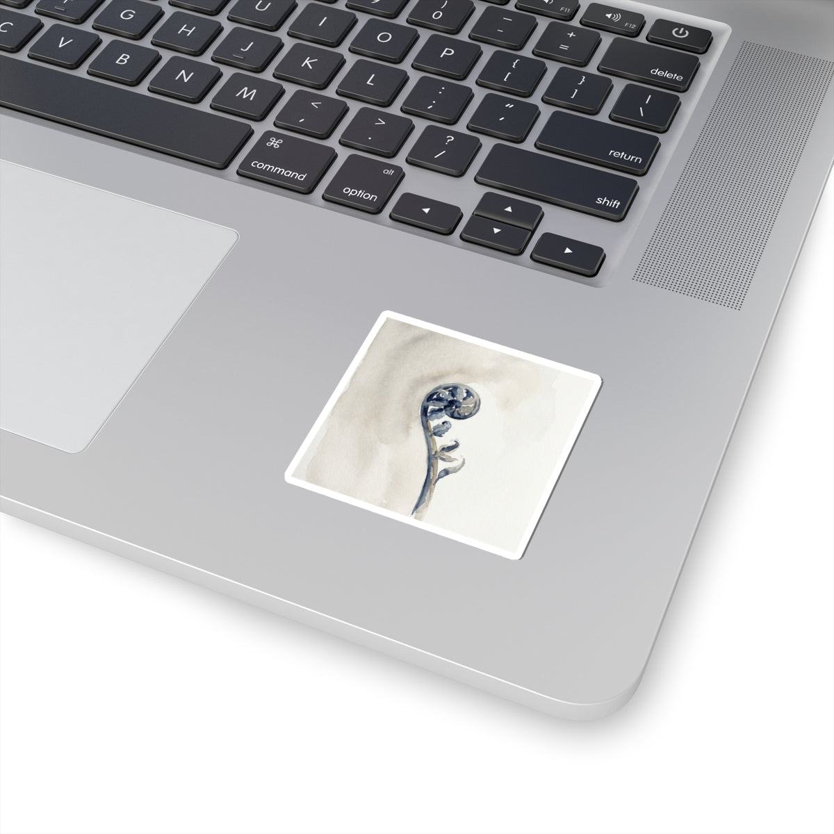 Mono No Aware Fern Unfurling Sticker - Japandi Watercolor