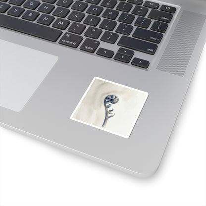 Mono No Aware Fern Unfurling Sticker - Japandi Watercolor