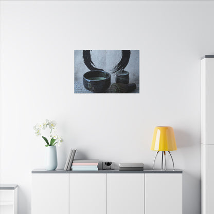 Tea Ceremony Canvas Art | Winter Zen Enso Art