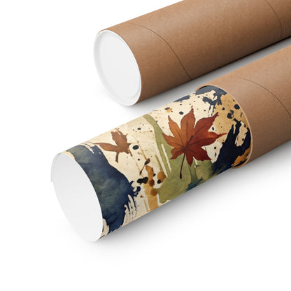 Golden Hour Ink Brushstroke Wall Art Print - Zen Shibui