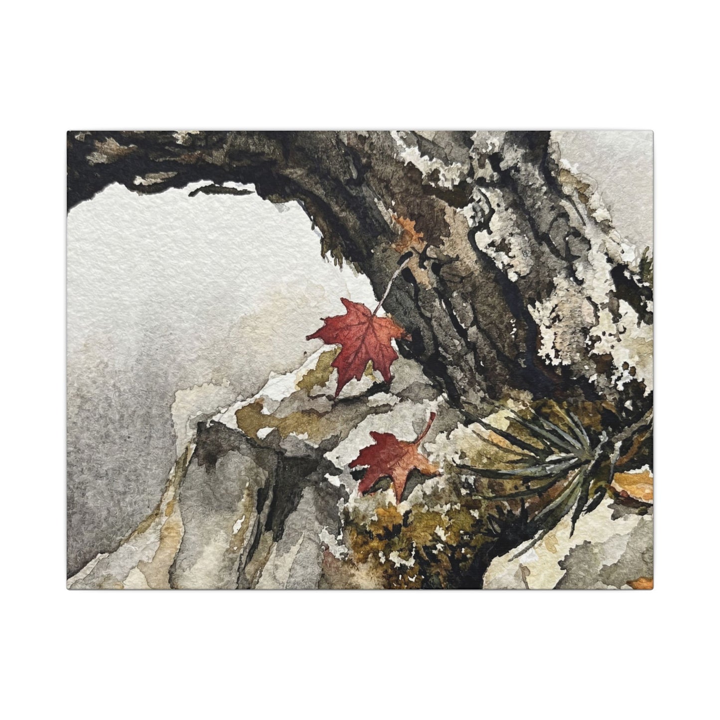 Pine Tree Autumn Canvas Art | Japandi Earthy Design Art Print