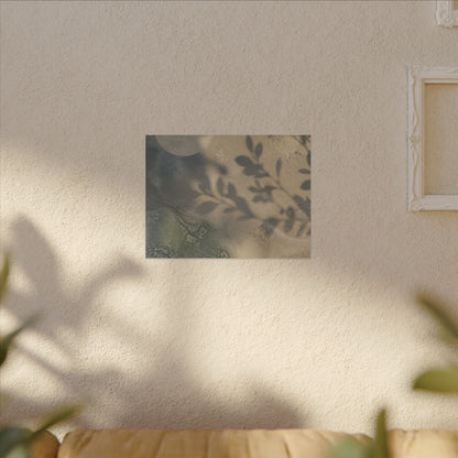 Japandi Shadow Play in Moonlight | Texture Canvas Art