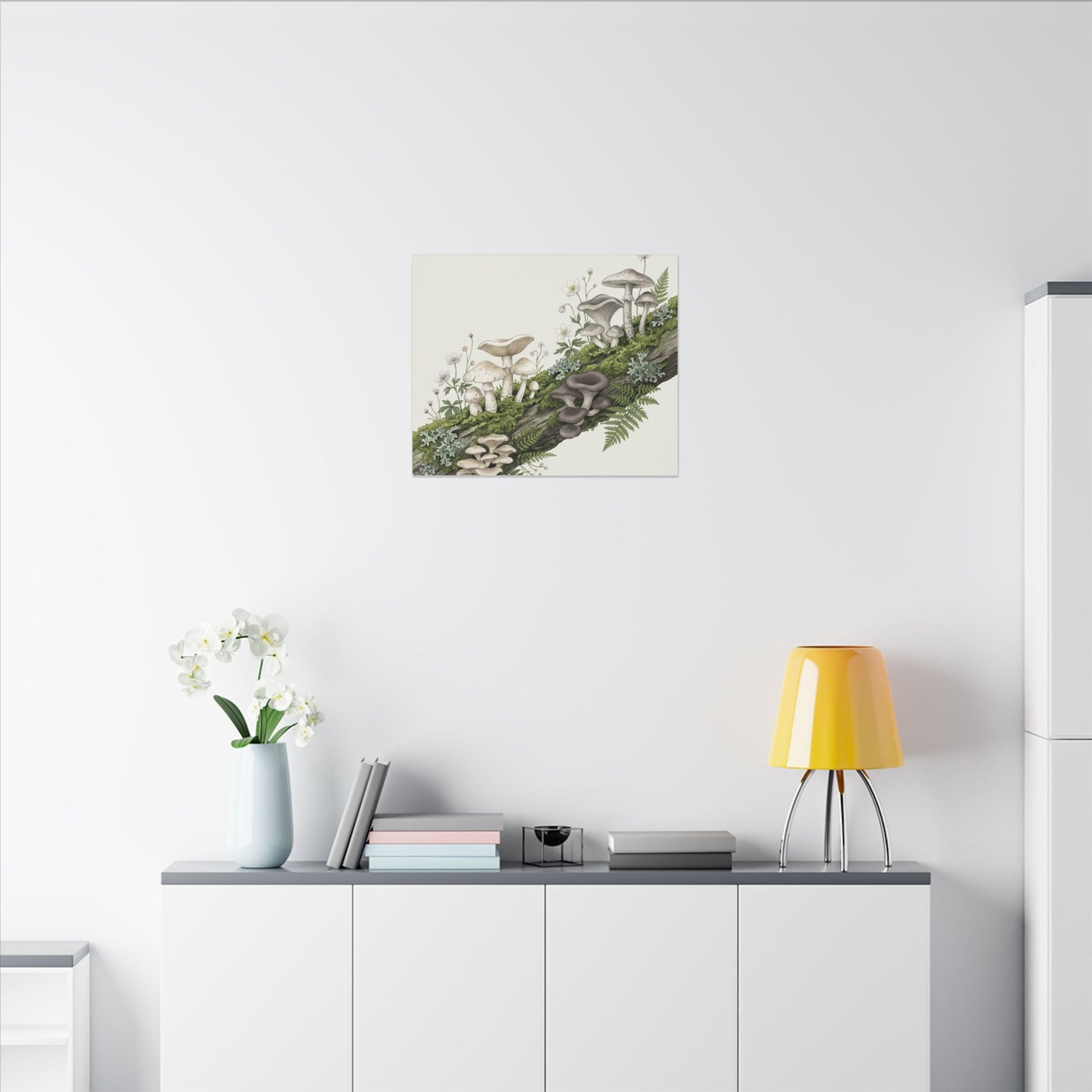 Dried Flowers Spring Canvas Art | Japandi Neutral Design