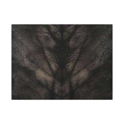 Seijaku Shadow Play Canvas Art - Dark Japandi Charcoal Ink