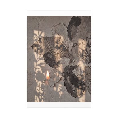 Shadow Play Summer Canvas Art | Japandi Elegant Design