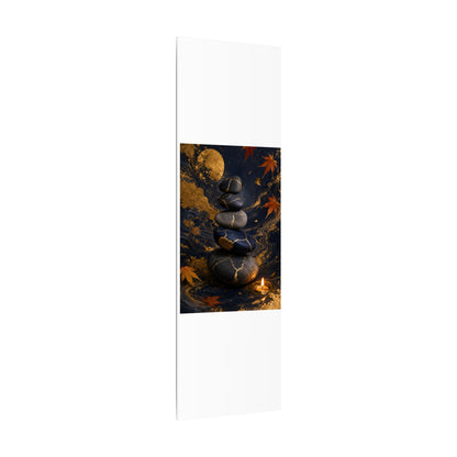 River Stones Autumn Canvas Art | Kintsugi Artful Design