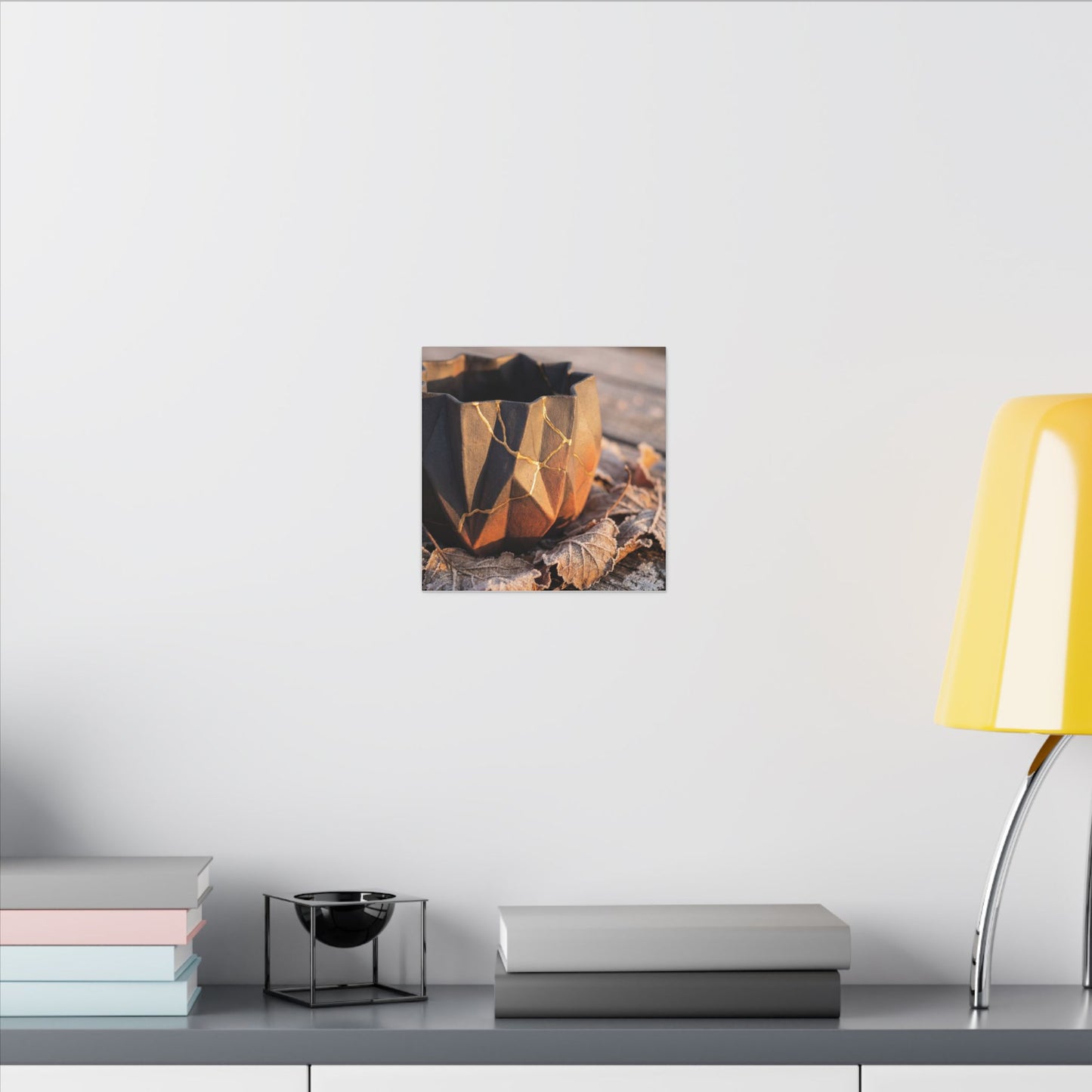Paper Fold Gold Repair Canvas Art | Philosophical Kintsugi Art
