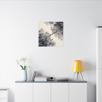 Ma Cherry Blossom Canvas Art - Kintsugi Gold Vein