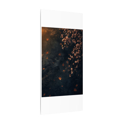 Golden Hour Cherry Blossom Canvas Art - Dark Japandi Kanso
