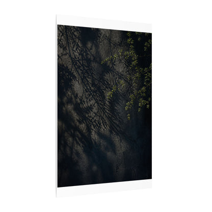 Overcast Shadow Play Canvas Art - Dark Japandi Seijaku