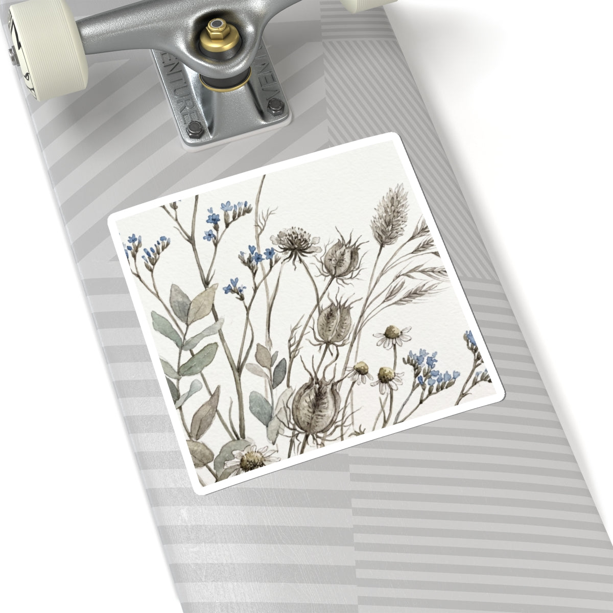 Summer Dried Flowers Watercolor Sticker | Elegant Decor