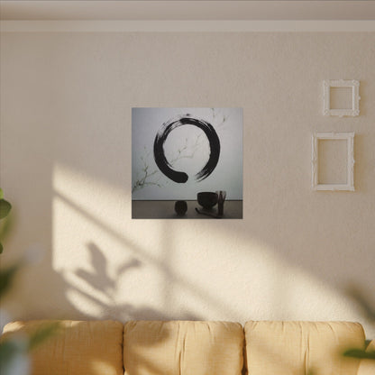 Tea Ceremony Enso Canvas Art | Peaceful Zen Art