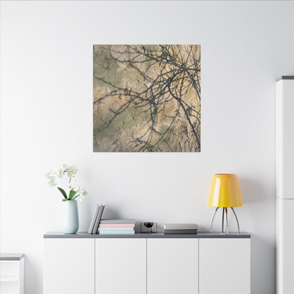 Japandi Shadow Play in Golden Hour | Texture Canvas Art
