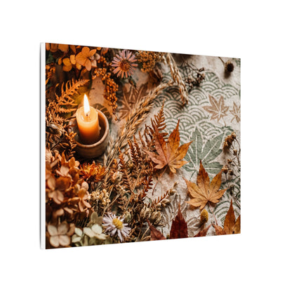Candlelight Dried Flowers Canvas Art - Japandi Seijaku