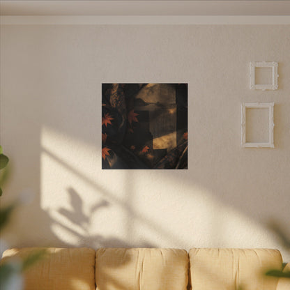 Autumn Silk Drape Shadow Zen Canvas Art | Bold Decor