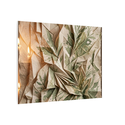 Japandi Paper Fold in Candlelight | Texture Canvas Art
