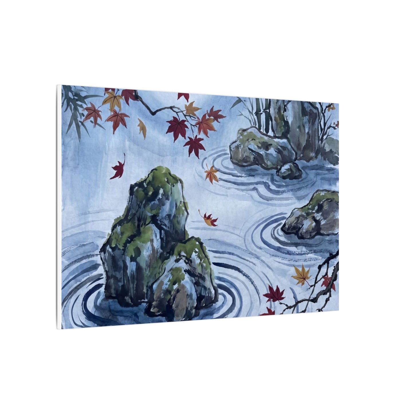 Rock Garden Autumn Canvas Art | Zen Tranquil Design