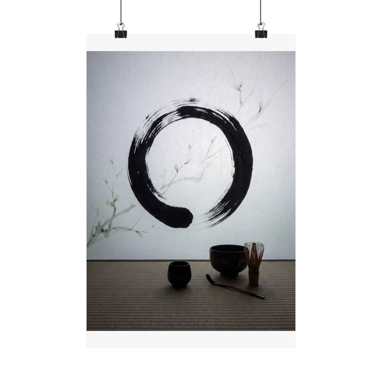 Tea Ceremony Wall Art Print | Spring Zen Enso Art Art Print
