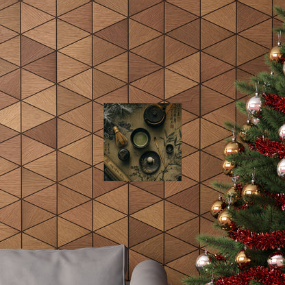 Tea Ceremony Winter Wall Art Print | Zen Calm Design