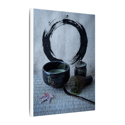 Tea Ceremony Canvas Art | Winter Zen Enso Art