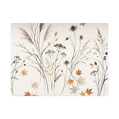 Dawn Dried Flowers Canvas Art - Japandi Kanso