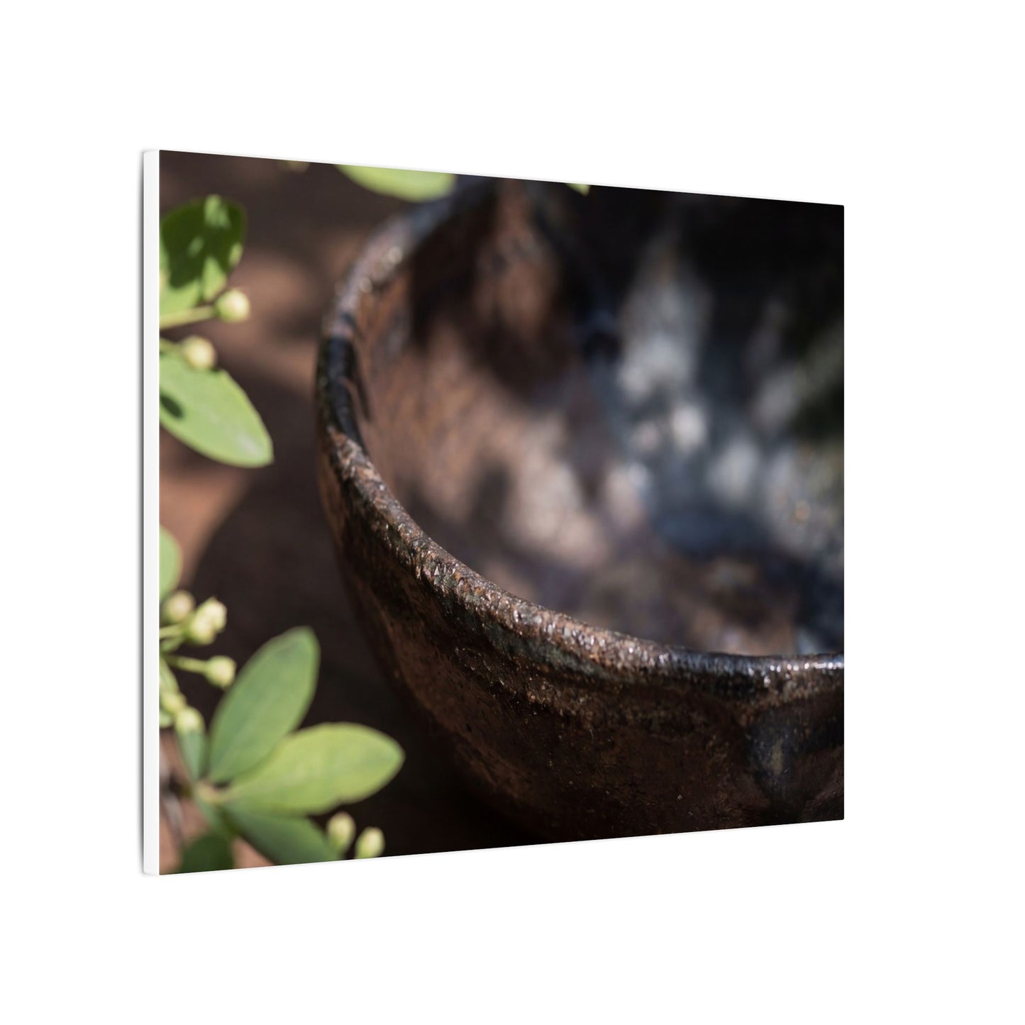 Ceramic Bowl Shadow Zen Canvas Art | Moody Dark Japandi Art