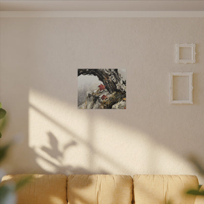Pine Tree Autumn Canvas Art | Japandi Earthy Design