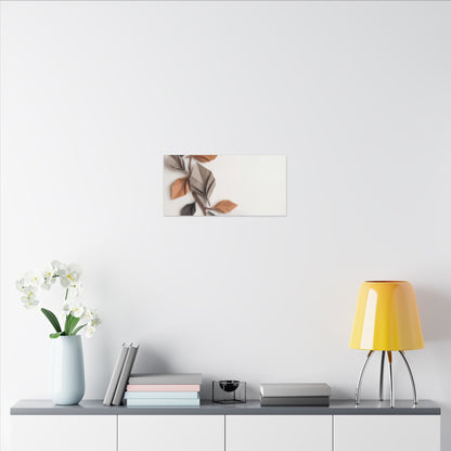 Paper Fold Autumn Canvas Art | Japandi Earthy Design