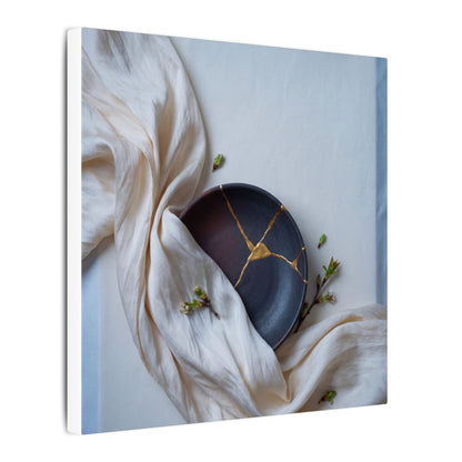 Ma Silk Drape Canvas Art - Kintsugi Gold Repair