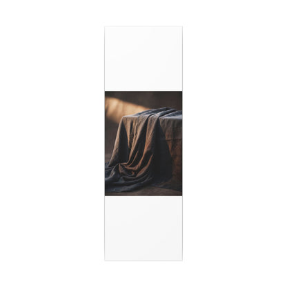 Silk Drape Canvas Art | Winter Dark Japandi Shadow Zen Art