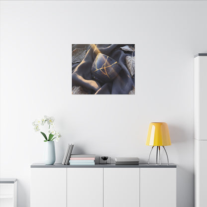Winter Silk Drape Gold Repair Canvas Art | Artful Decor