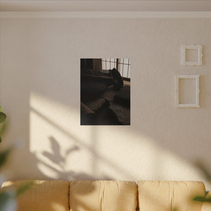 Dark Japandi Shadow Zen Canvas Art