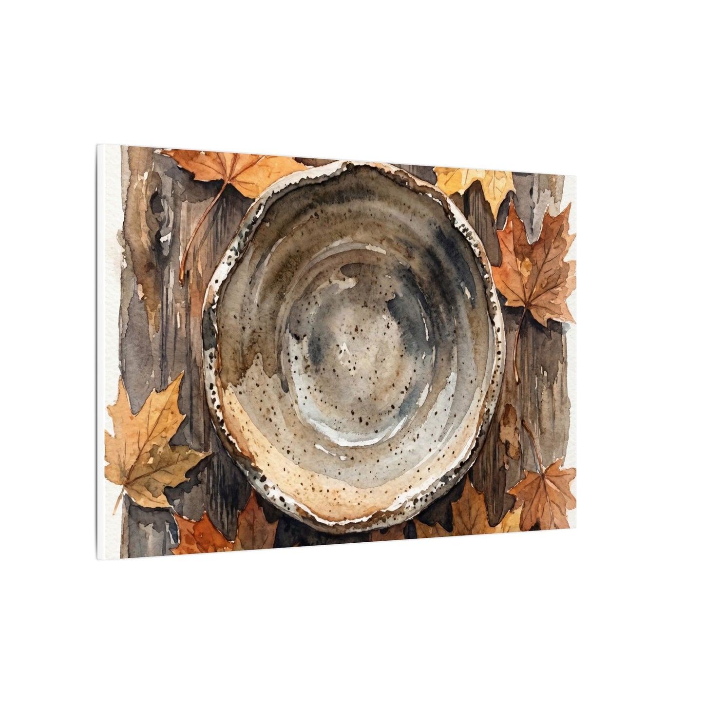 Ma Ceramic Bowl Canvas Art - Japandi Watercolor