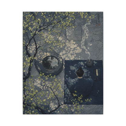 Spring Incense Smoke Ukiyo E Inspired Canvas Art | Tranquil Decor