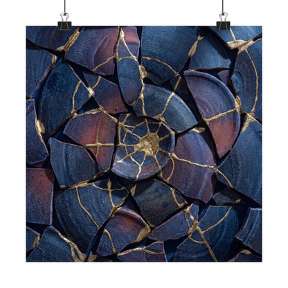 Winter Broken Pottery Gold Repair Wall Art Print | Resilient Decor