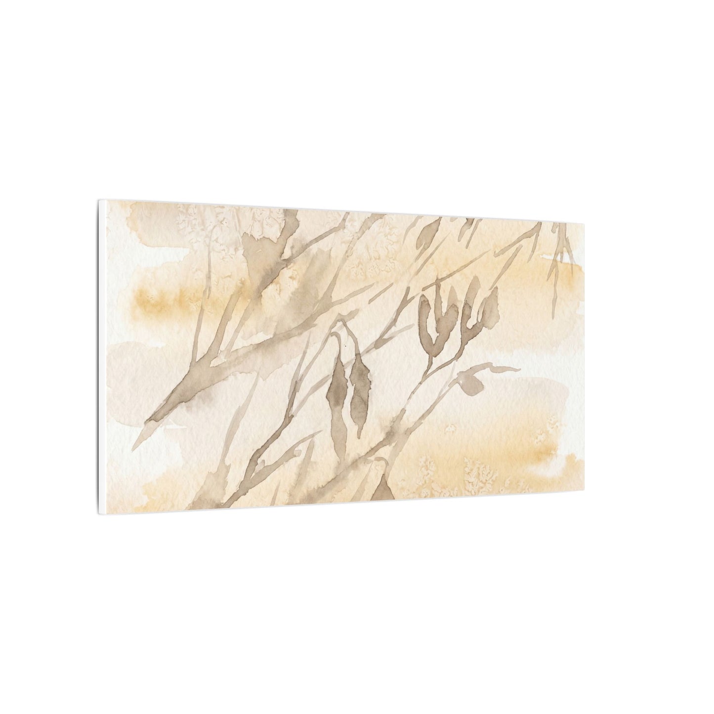 Shadow Play Winter Canvas Art | Japandi Warm Design