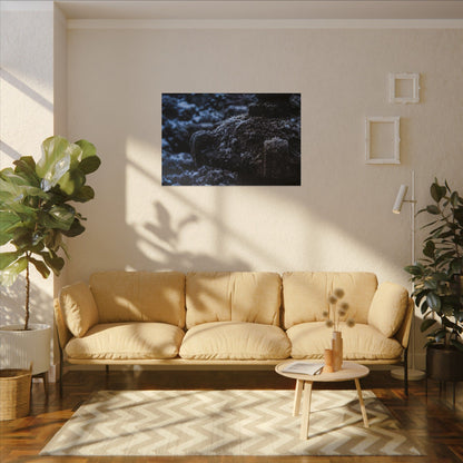 Moody Stone Lantern Canvas Art - Shadow Zen Dark Japandi