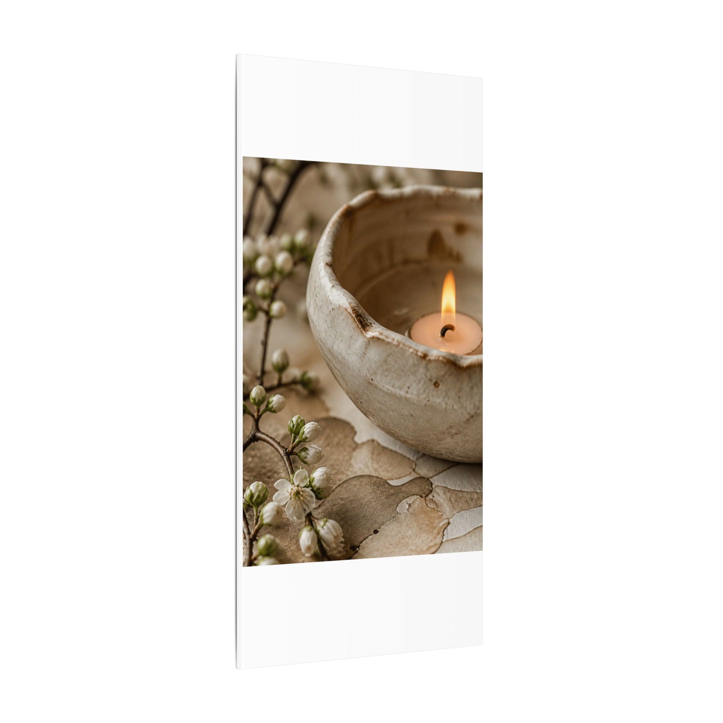 Kanso Ceramic Bowl Canvas Art - Japandi Watercolor