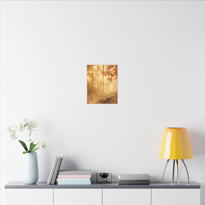 Shoji Screen Texture Canvas Art | Earthy Japandi Art