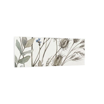 Dried Flowers Canvas Art | Summer Japandi Watercolor Art