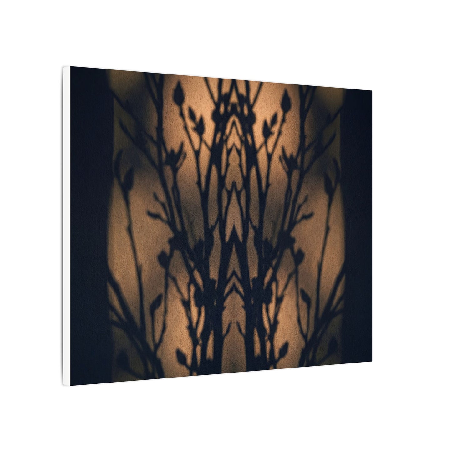 Dark Japandi Shadow Play in Golden Hour | Shadow Zen Canvas Art