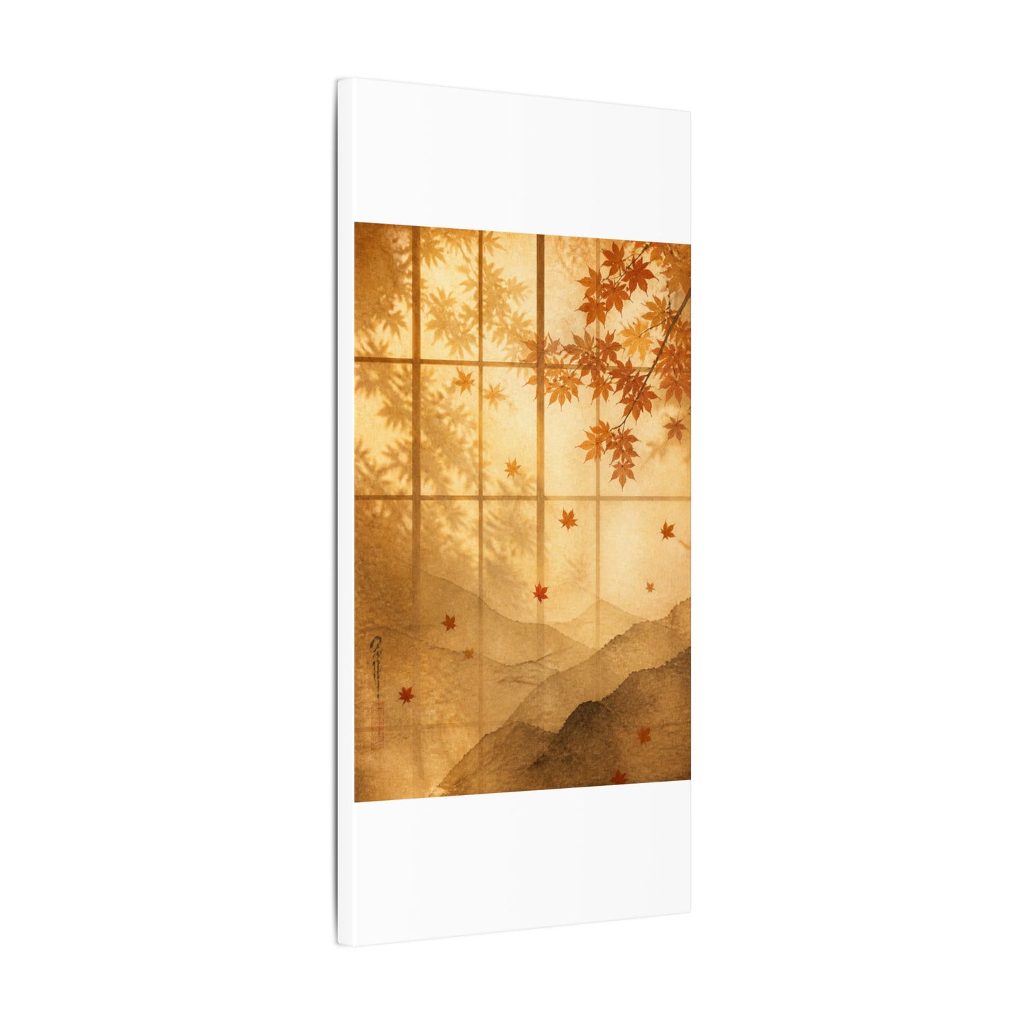 Shoji Screen Texture Canvas Art | Earthy Japandi Art